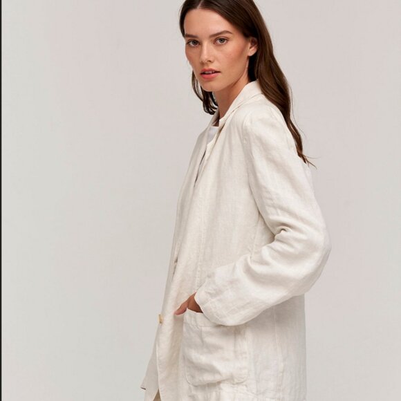 VELVET BY GRAYHAM SPENCER CASSIE LINEN BLAZER - Picture 9 of 9